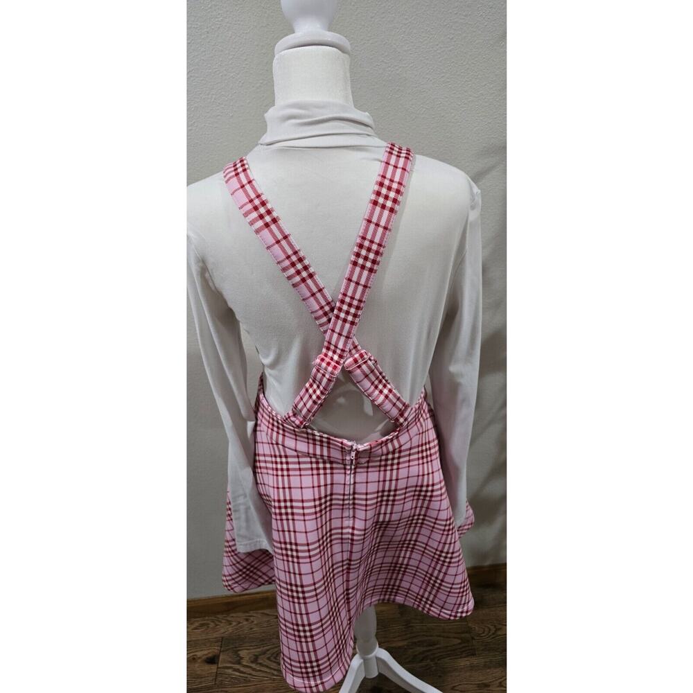 plaid heart suspender skirt size s/m - Picture 3 of 4